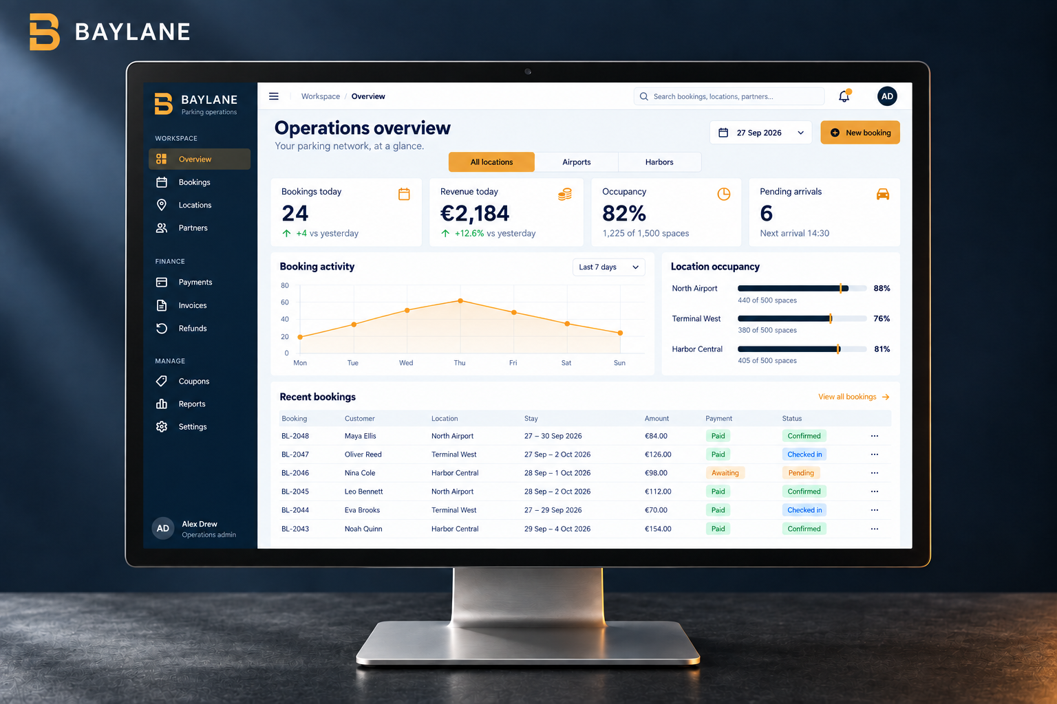 Baylane product interface